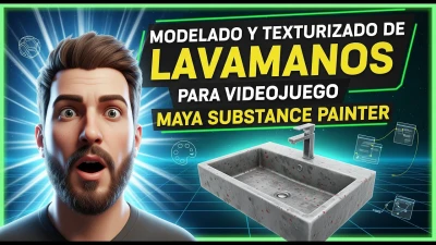 Modelado y Texturizado de Lavamanos para VideoJuego Maya Substance Painter ⭐ ⭐ ⭐ ⭐ ⭐