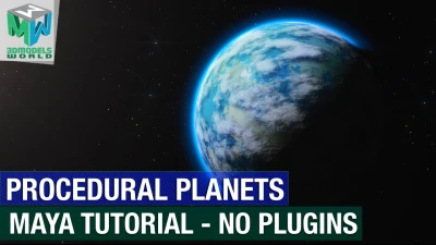  Create Procedural Planets In Maya Tutorial - No Plugins