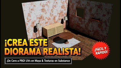 ¡Crea este Diorama Realista! Tutorial de UVs en Maya y Texturizado en Substance Painter