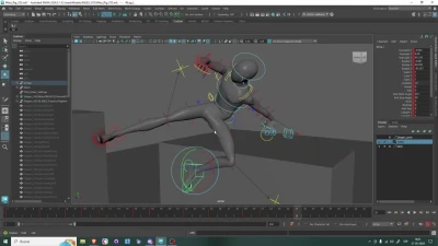 Animación Parkour Blocking en Maya Parte 2